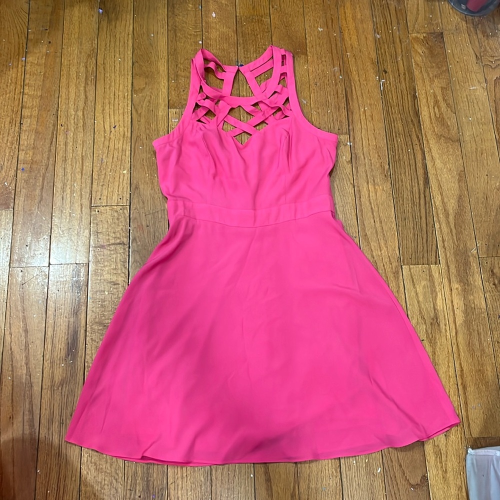 Pink flowy dress